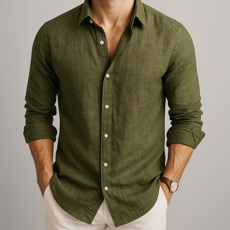 LIAM™ | Men's Cotton-Linen Longsleeve
