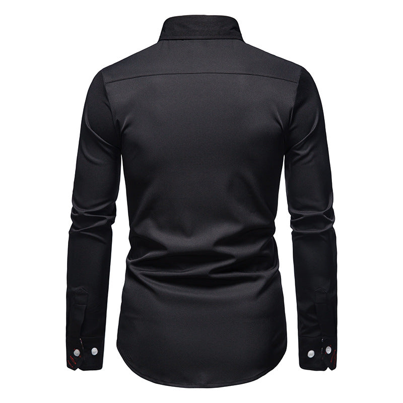 LIAM™ | Paisley-Trim Shirt