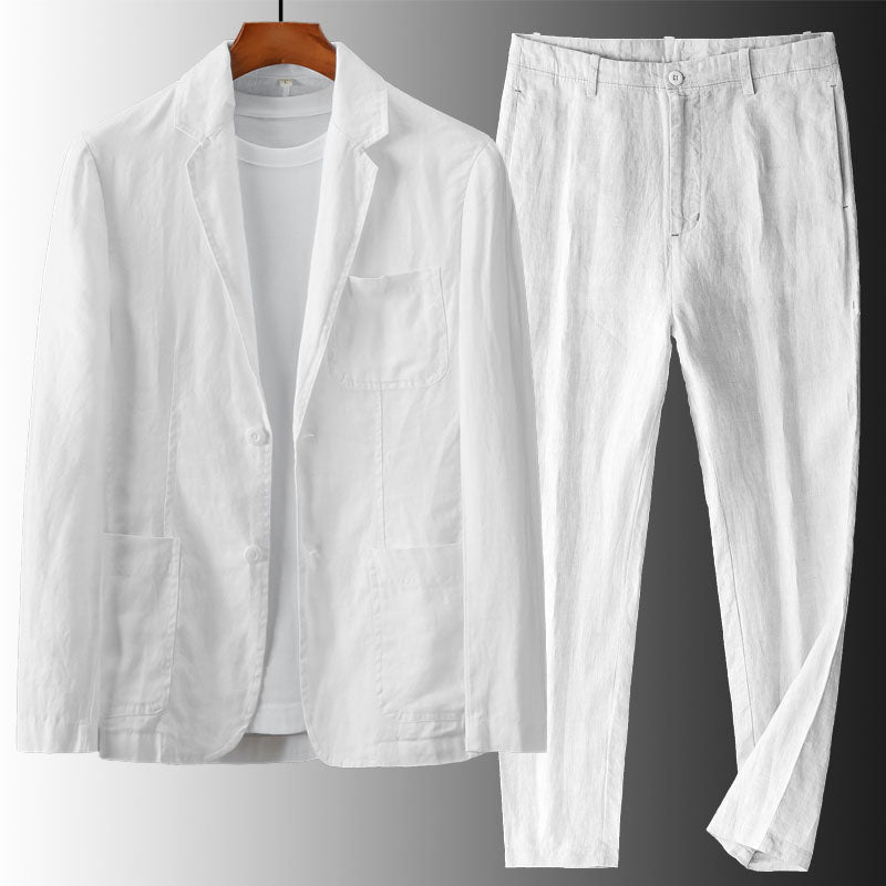 LIAM™ | Men's Linen Blazer & Trousers Set