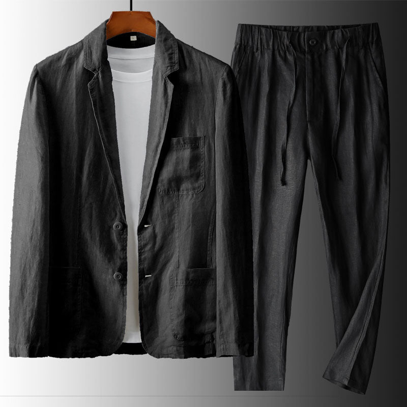 LIAM™ | Men's Linen Blazer & Trousers Set