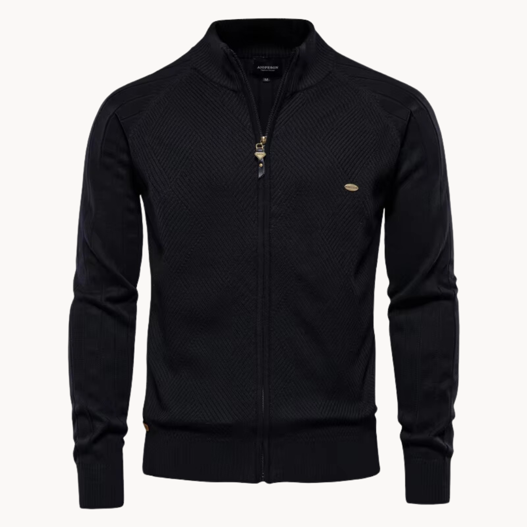 LIAM™ | Zip-Up Knit Jacket