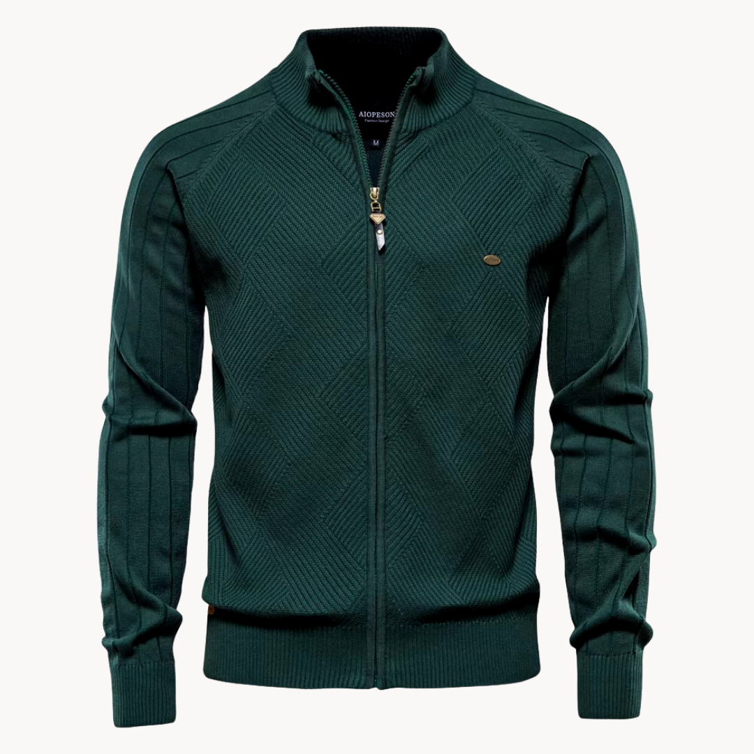 LIAM™ | Zip-Up Knit Jacket