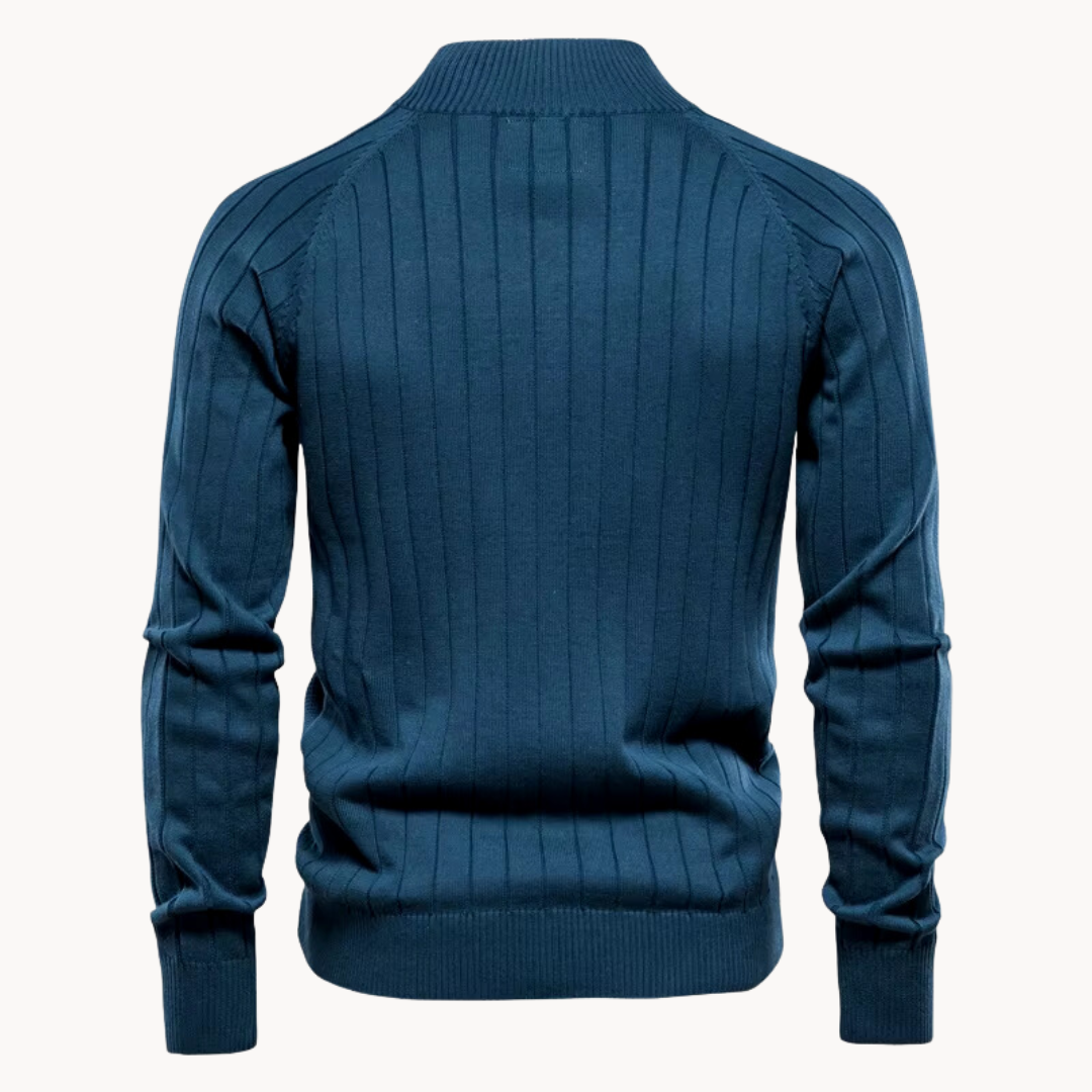 LIAM™ | Zip-Up Knit Jacket