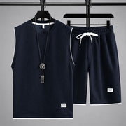 LIAM™ | Men's Waffle Knit Sleeveless Lounge Set