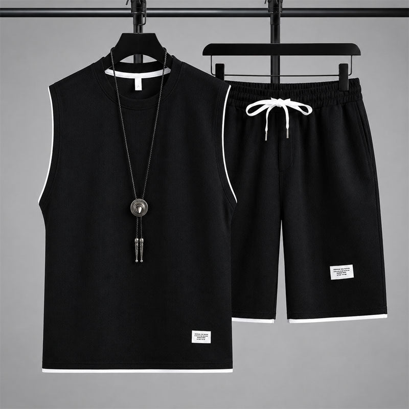 LIAM™ | Men's Waffle Knit Sleeveless Lounge Set