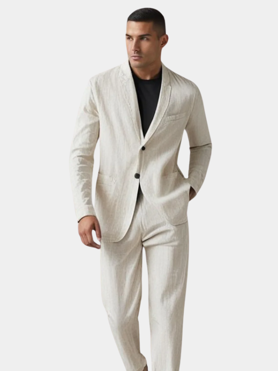 LIAM™ | Men's Pure Linen Coord