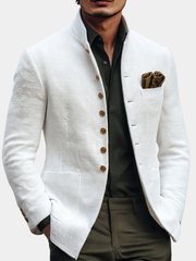 LIAM™ | Men's Gold-Button Knit Blazer