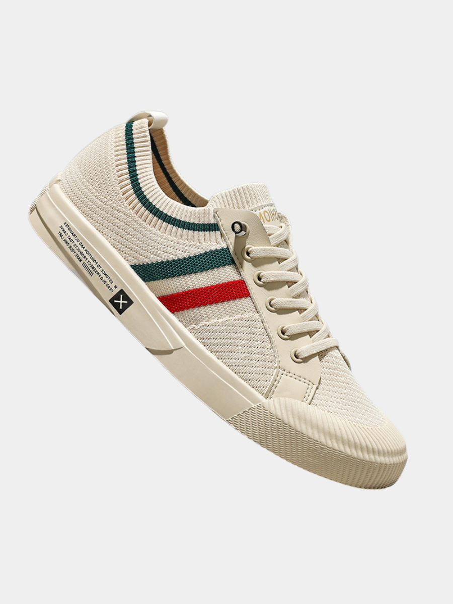 LIAM™ | Retro Knit Canvas Trainers