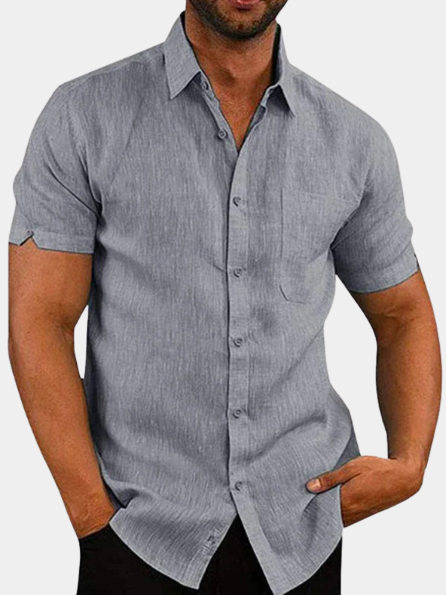 LIAM™ | Men's Short-Sleeve Linen Shirt