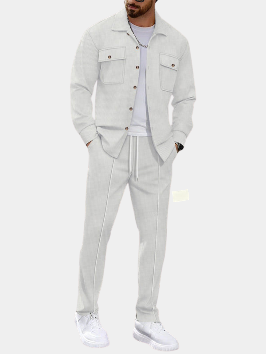 LIAM™ | Men's Waffle-Knit Textured Set