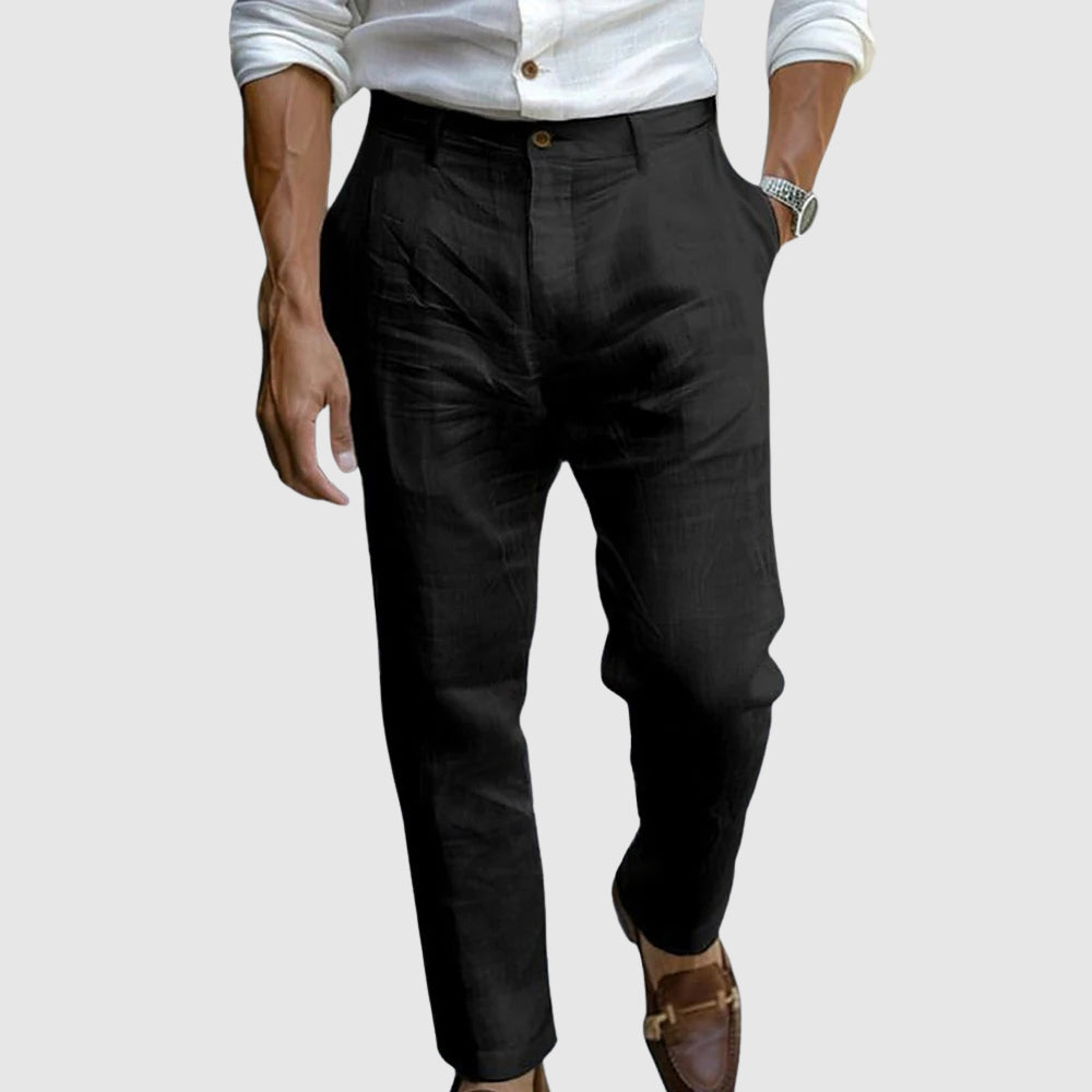 LIAM™ | Men's Pleated Linen Trousers