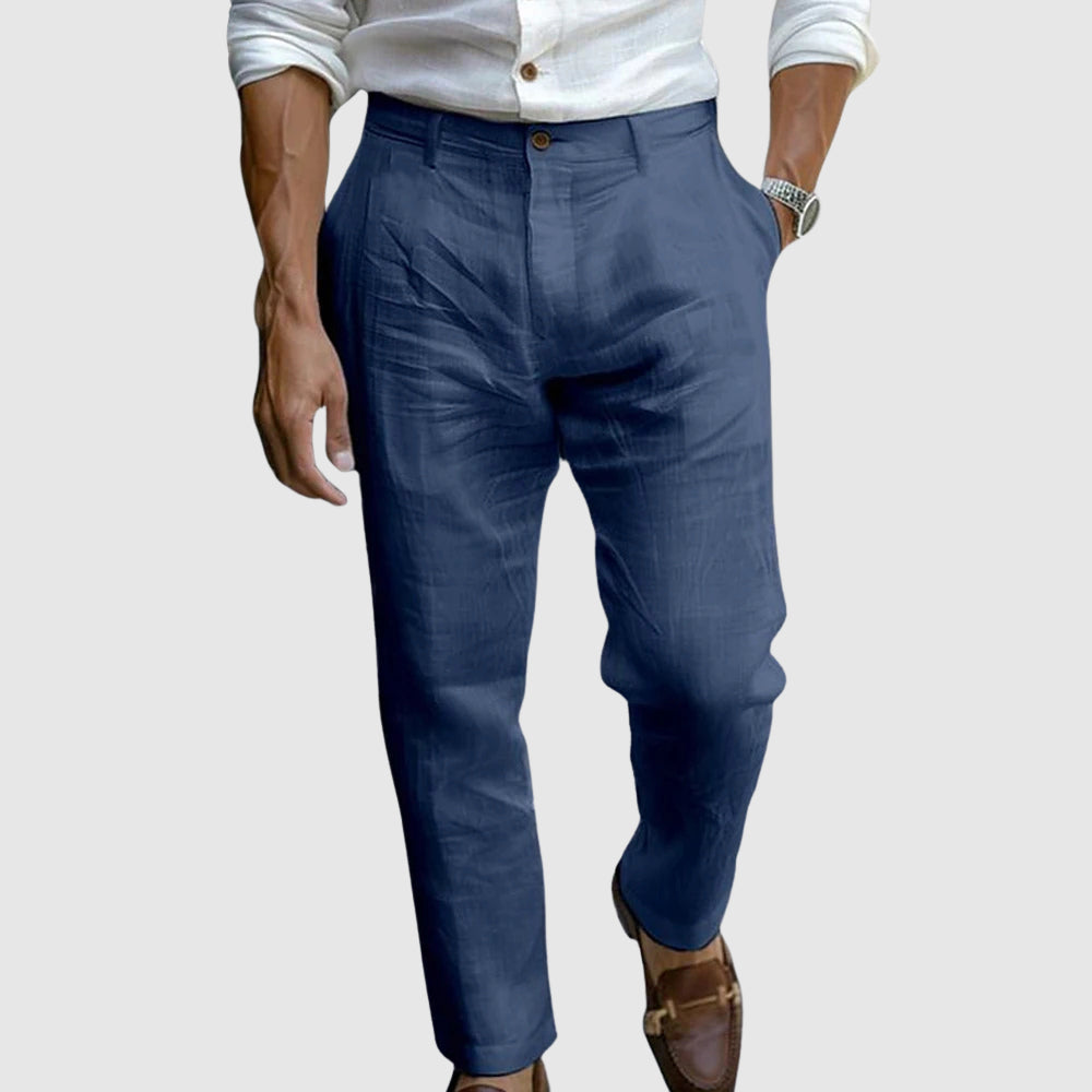 LIAM™ | Men's Pleated Linen Trousers