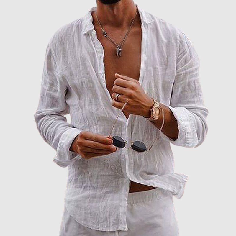 LIAM™ | Button-Down Linen Shirt