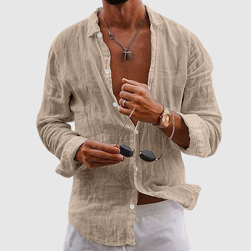 LIAM™ | Button-Down Linen Shirt