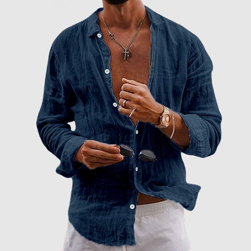 LIAM™ | Button-Down Linen Shirt