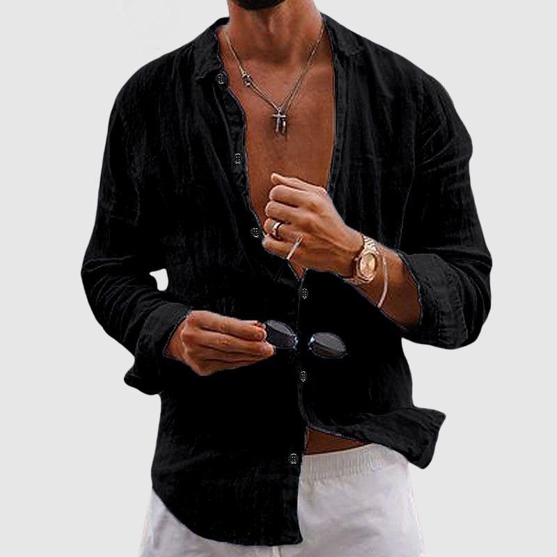 LIAM™ | Button-Down Linen Shirt