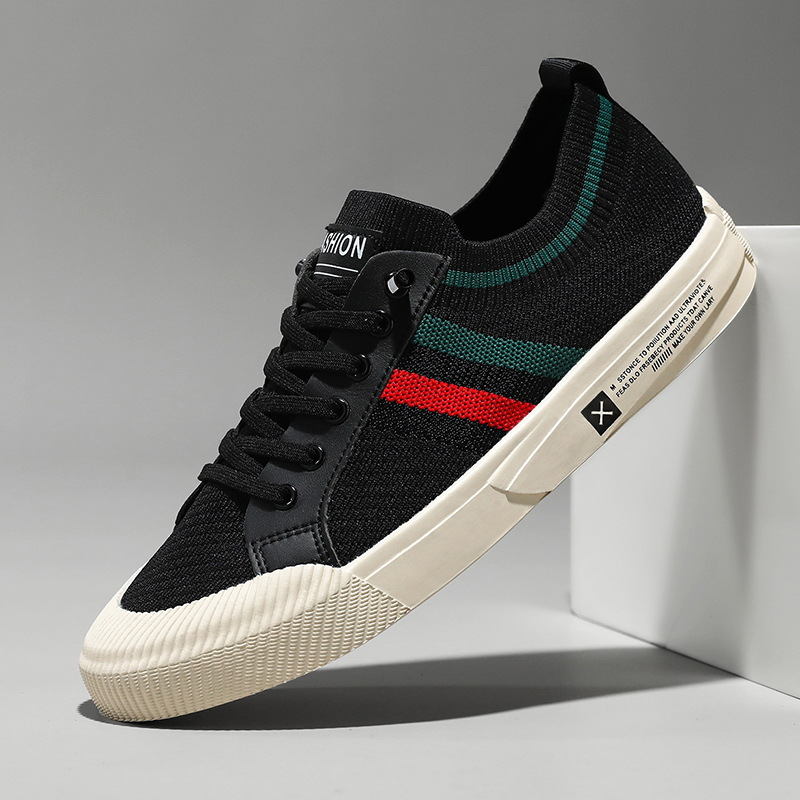 LIAM™ | Retro Knit Canvas Trainers