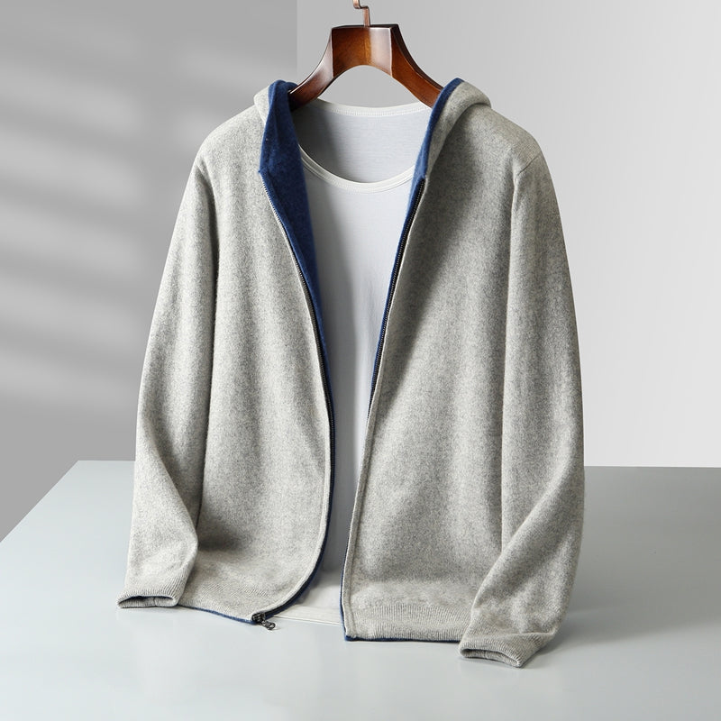 LIAM™ | Napoli Reversible Cashmere Hoodie