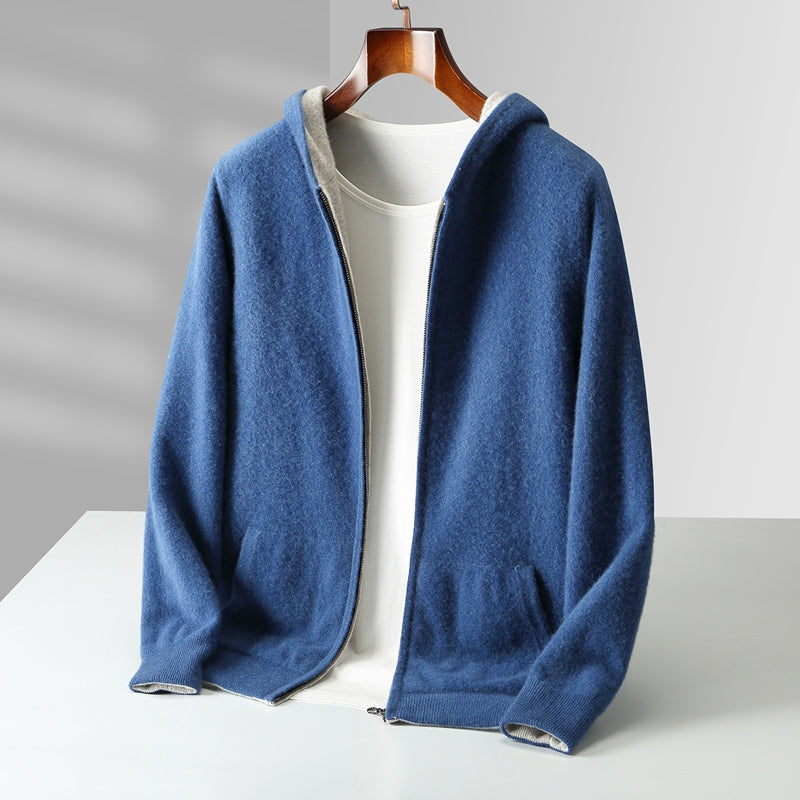 LIAM™ | Napoli Reversible Cashmere Hoodie