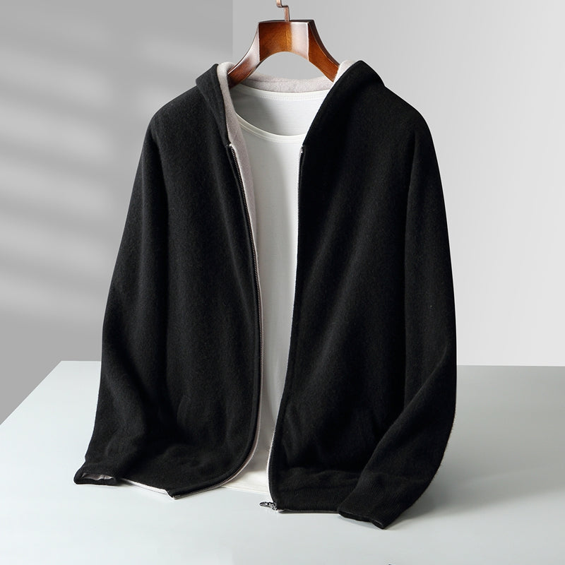 LIAM™ | Napoli Reversible Cashmere Hoodie
