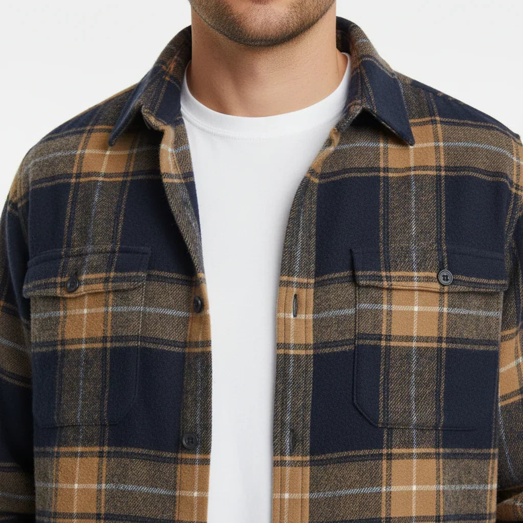 LIAM™ | Rockwell Brushed Cotton Flannel Shirt