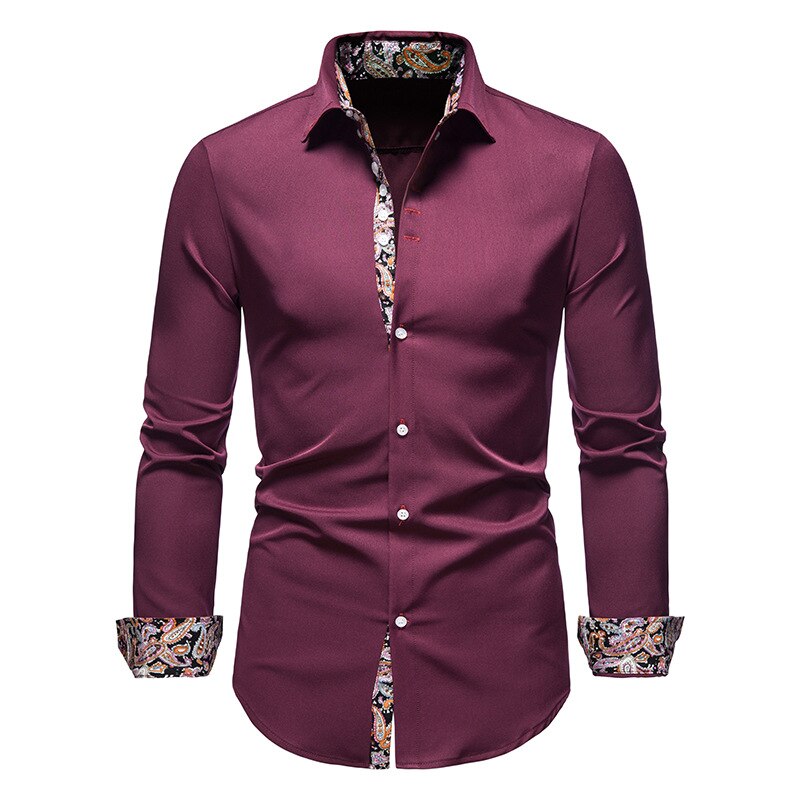 LIAM™ | Paisley-Trim Shirt