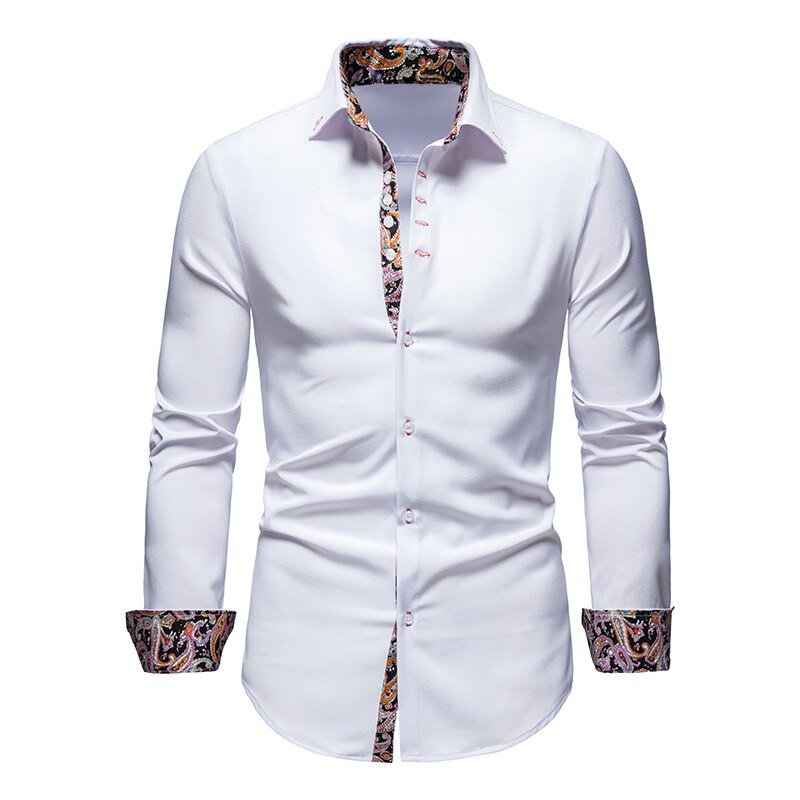 LIAM™ | Paisley-Trim Shirt