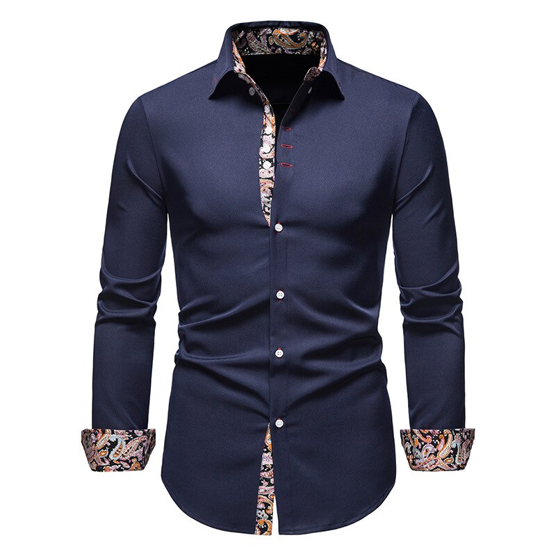 LIAM™ | Paisley-Trim Shirt