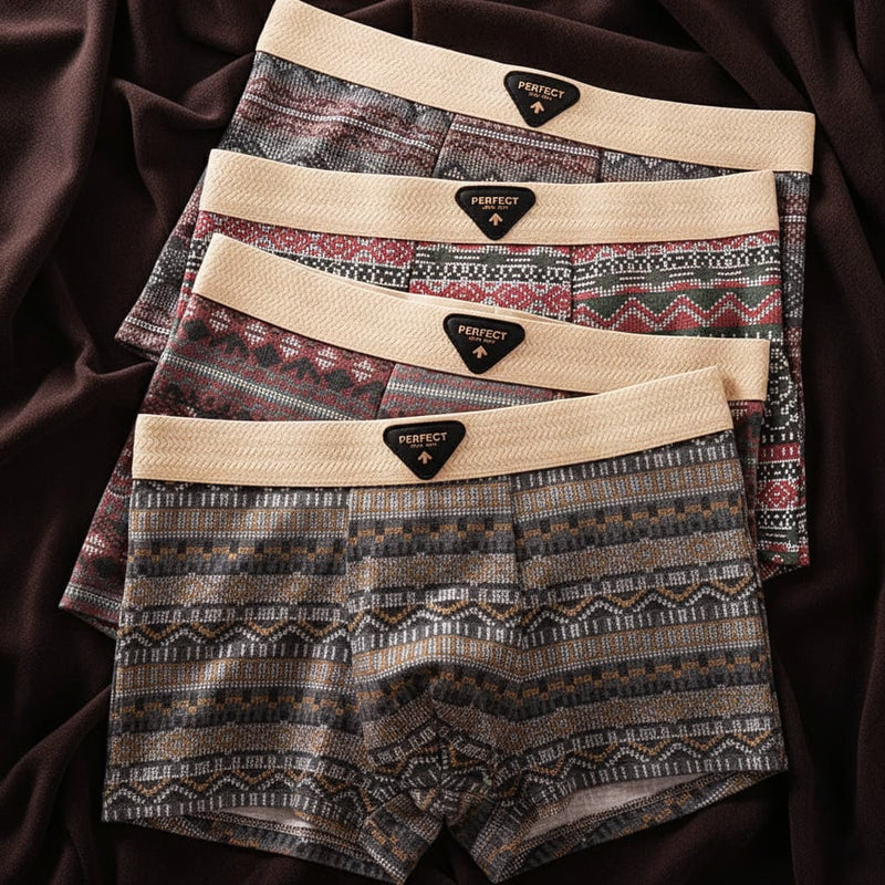 LIAM™ | Men's Cotton Geometric Boxer Briefs