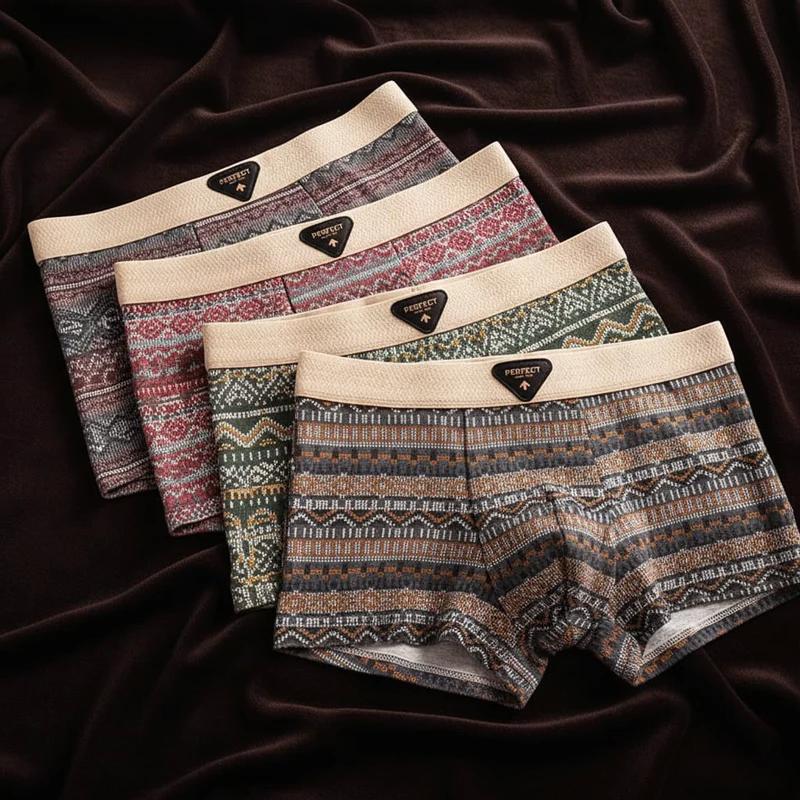 LIAM™ | Men's Cotton Geometric Boxer Briefs