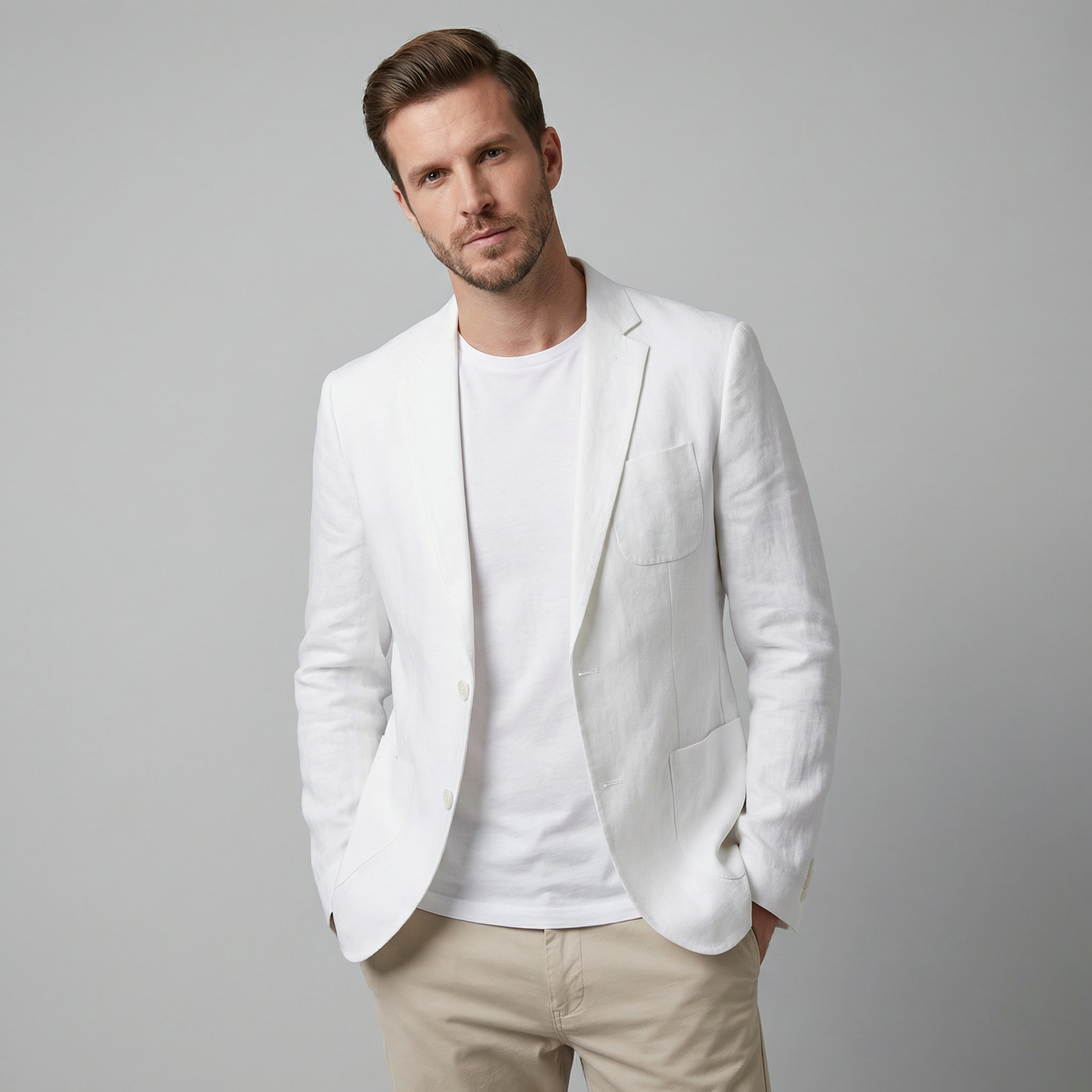 LIAM™ | Men's Two-Button Linen Blazer