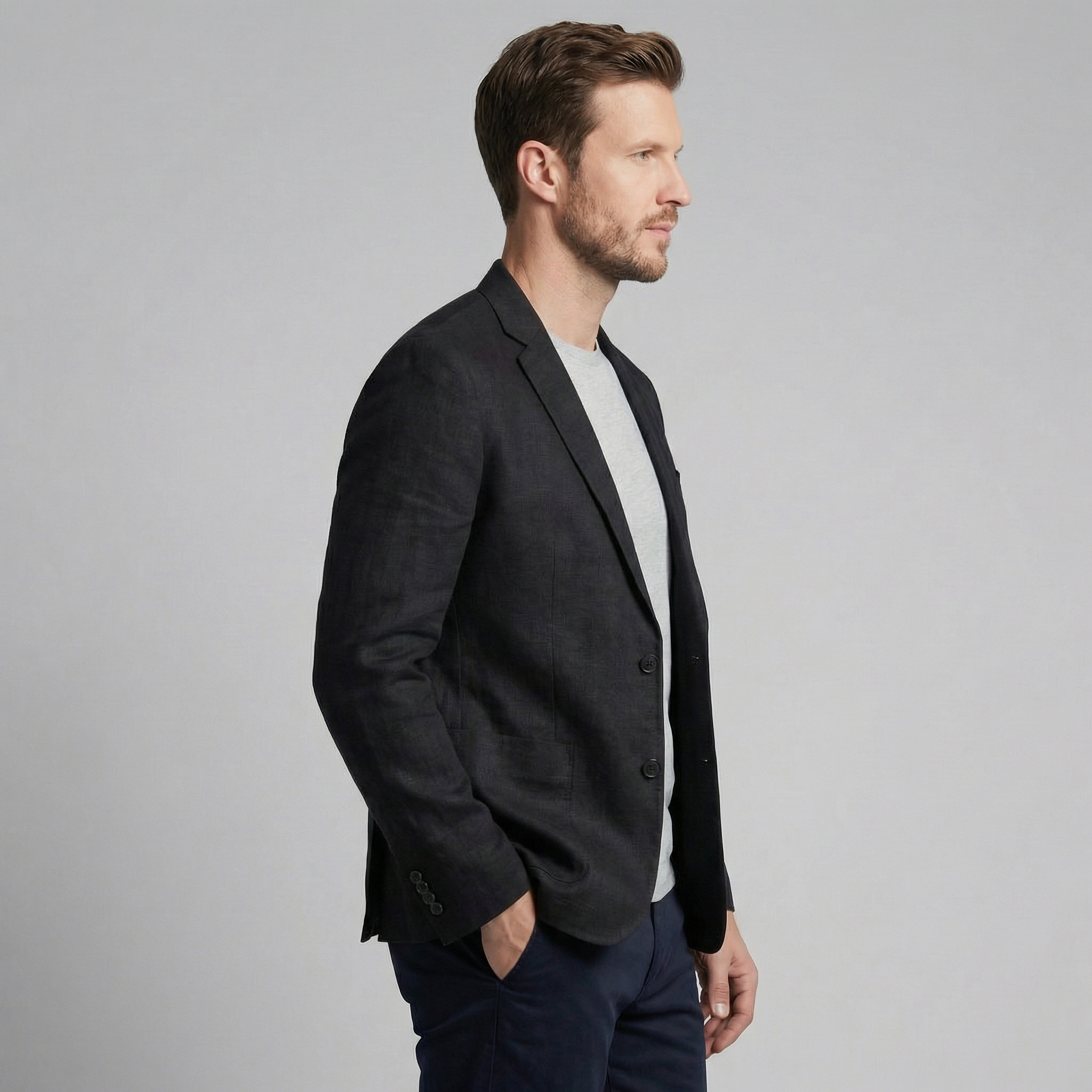 LIAM™ | Men's Two-Button Linen Blazer