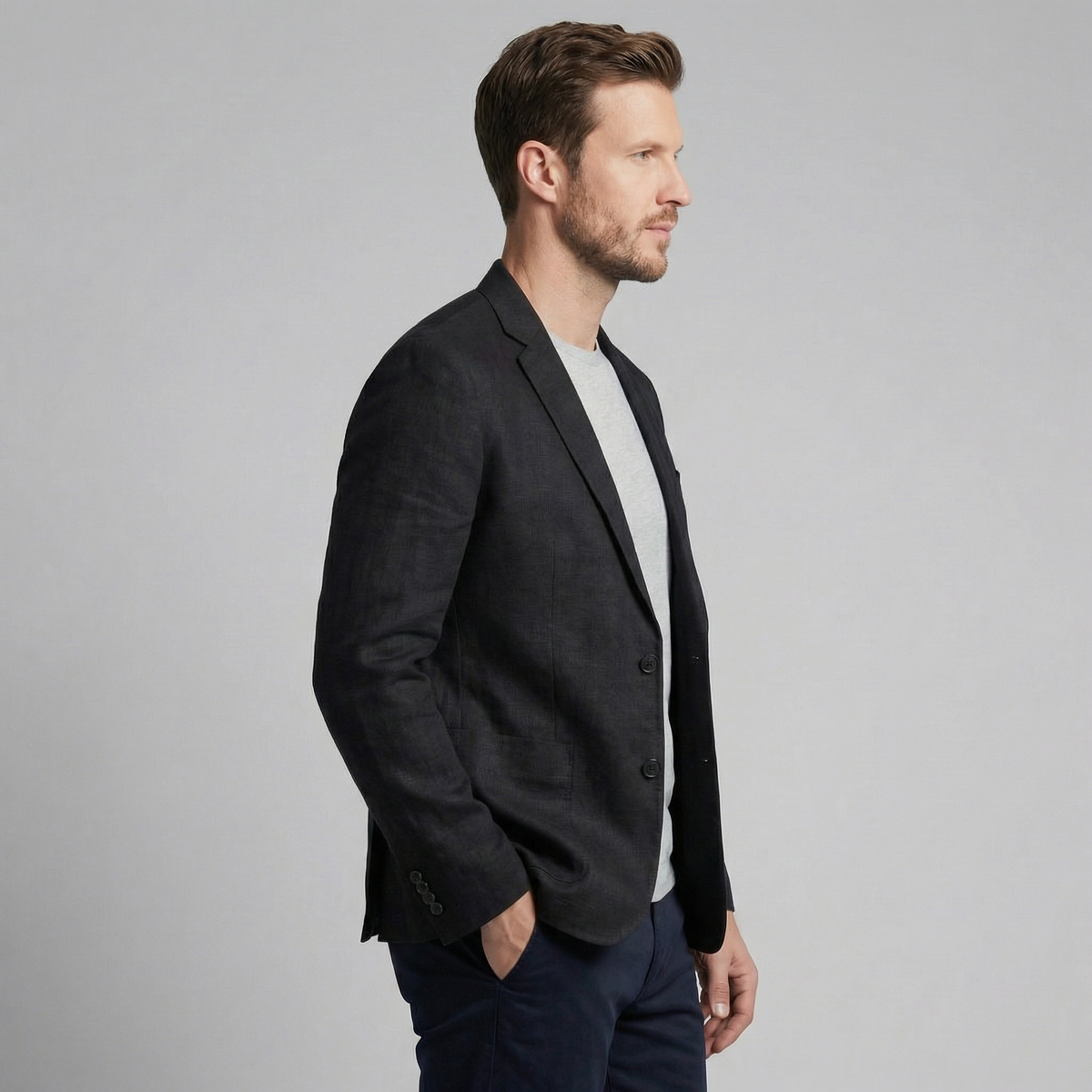 LIAM™ | Men's Two-Button Linen Blazer