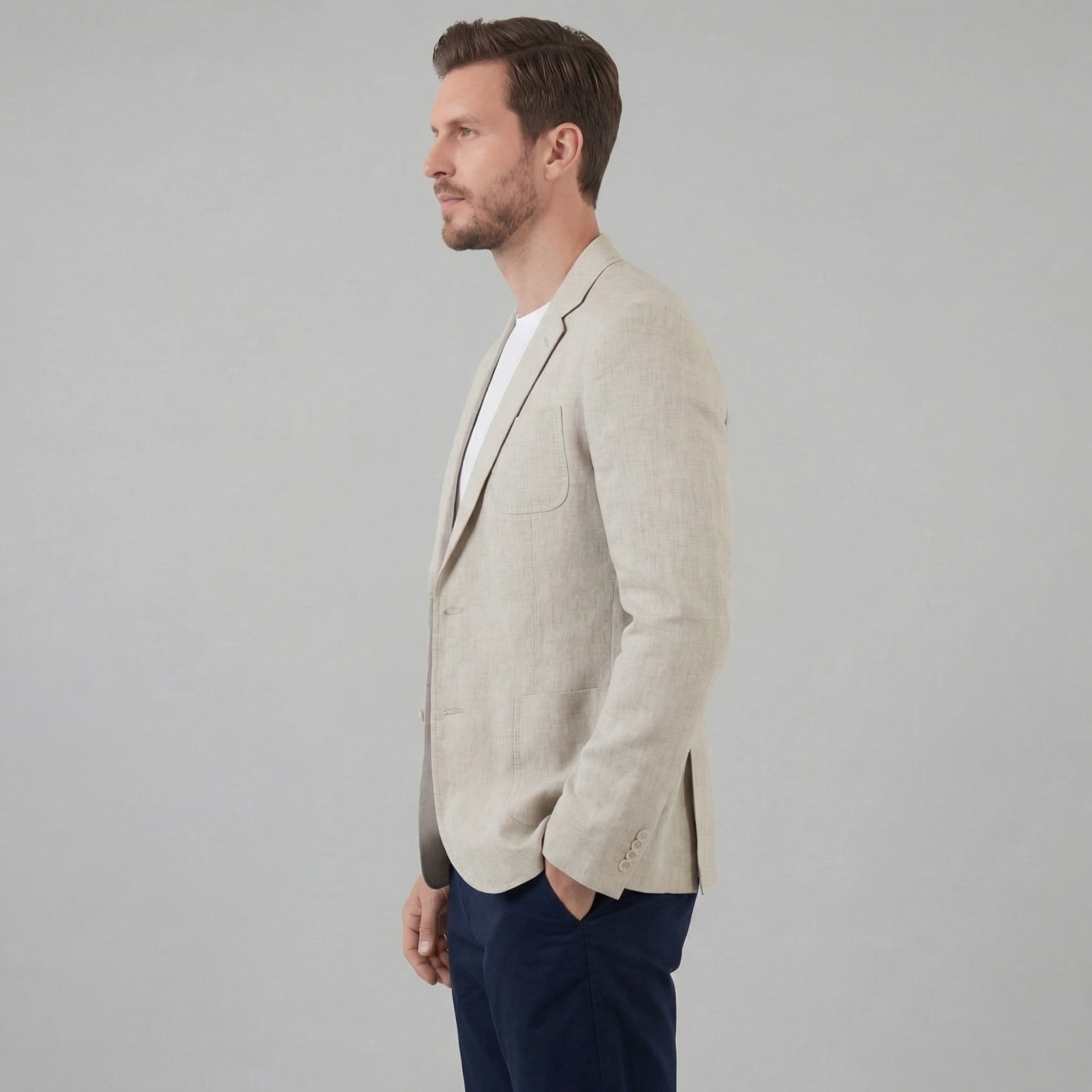 LIAM™ | Men's Two-Button Linen Blazer