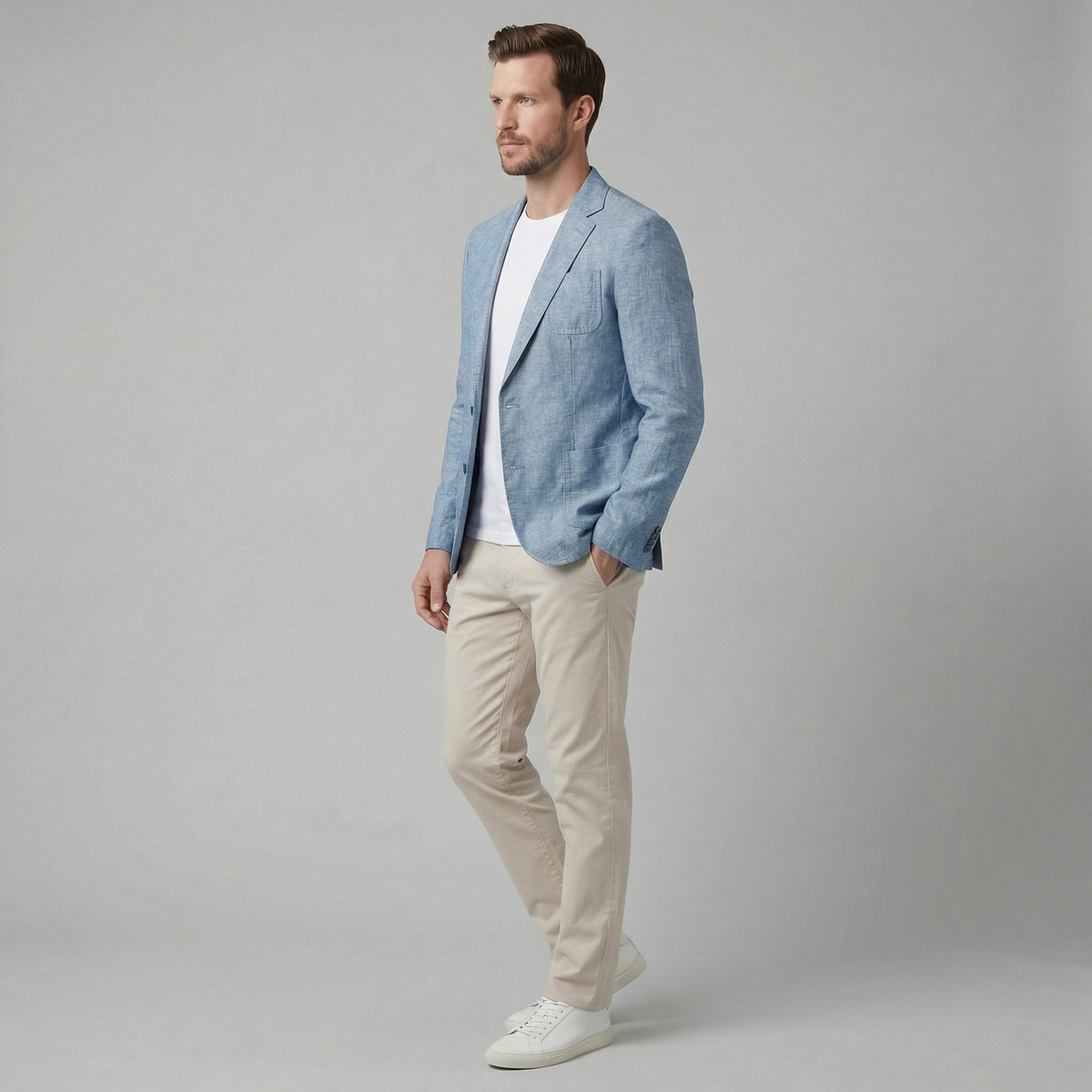 LIAM™ | Men's Two-Button Linen Blazer