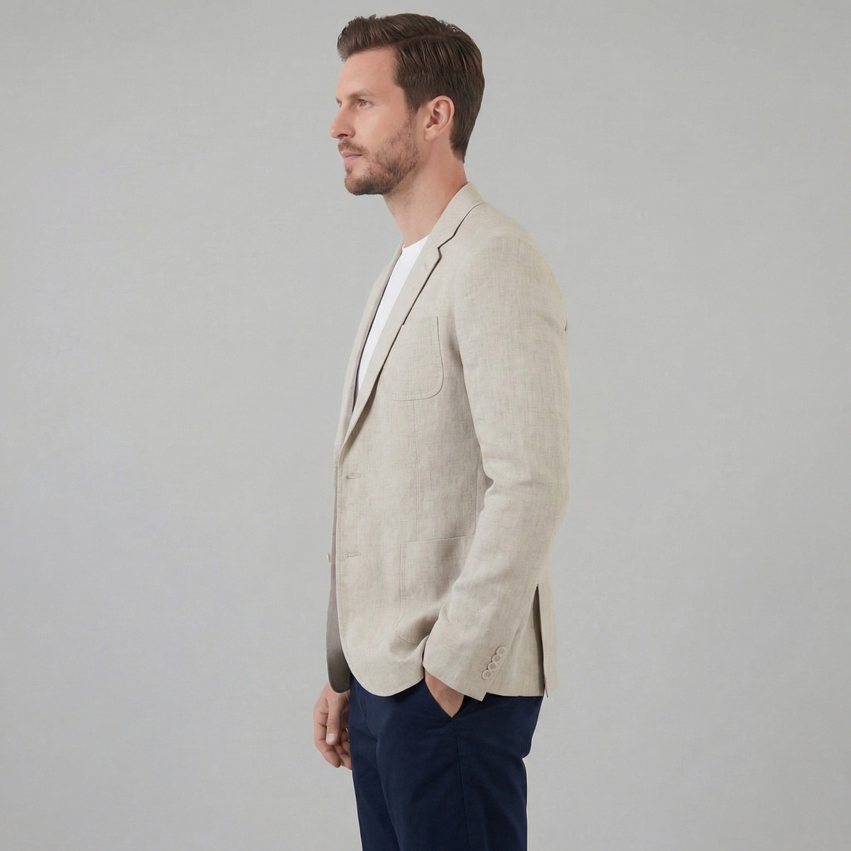 LIAM™ | Men's Two-Button Linen Blazer