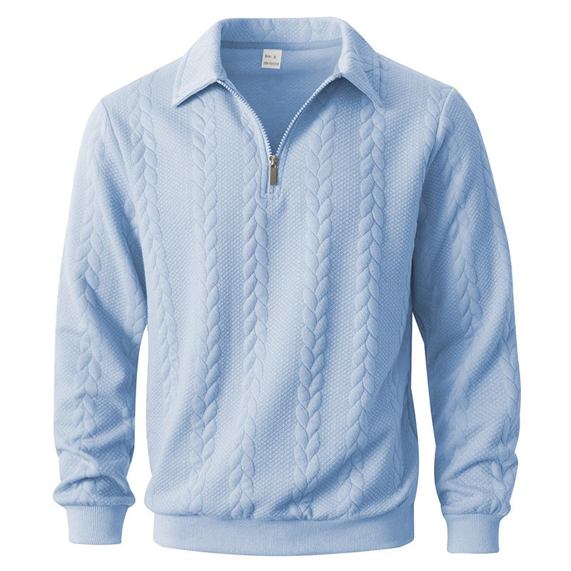 LIAM™ | Men's Cable-Texture Quarter-Zip Pullover