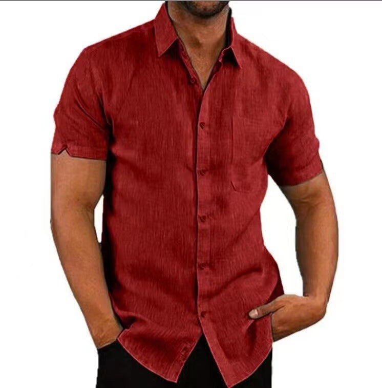 LIAM™ | Men's Short-Sleeve Linen Shirt