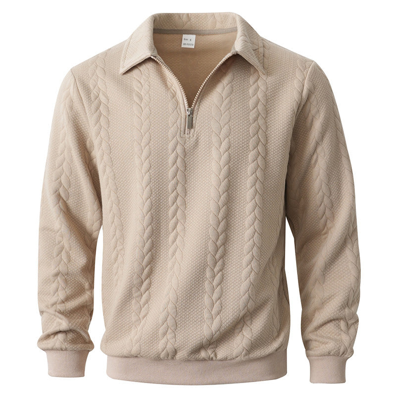 LIAM™ | Men's Cable-Texture Quarter-Zip Pullover