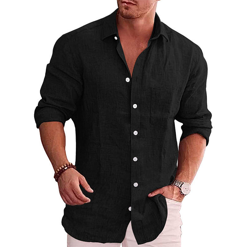 LIAM™ | Men's Cotton-Linen Longsleeve