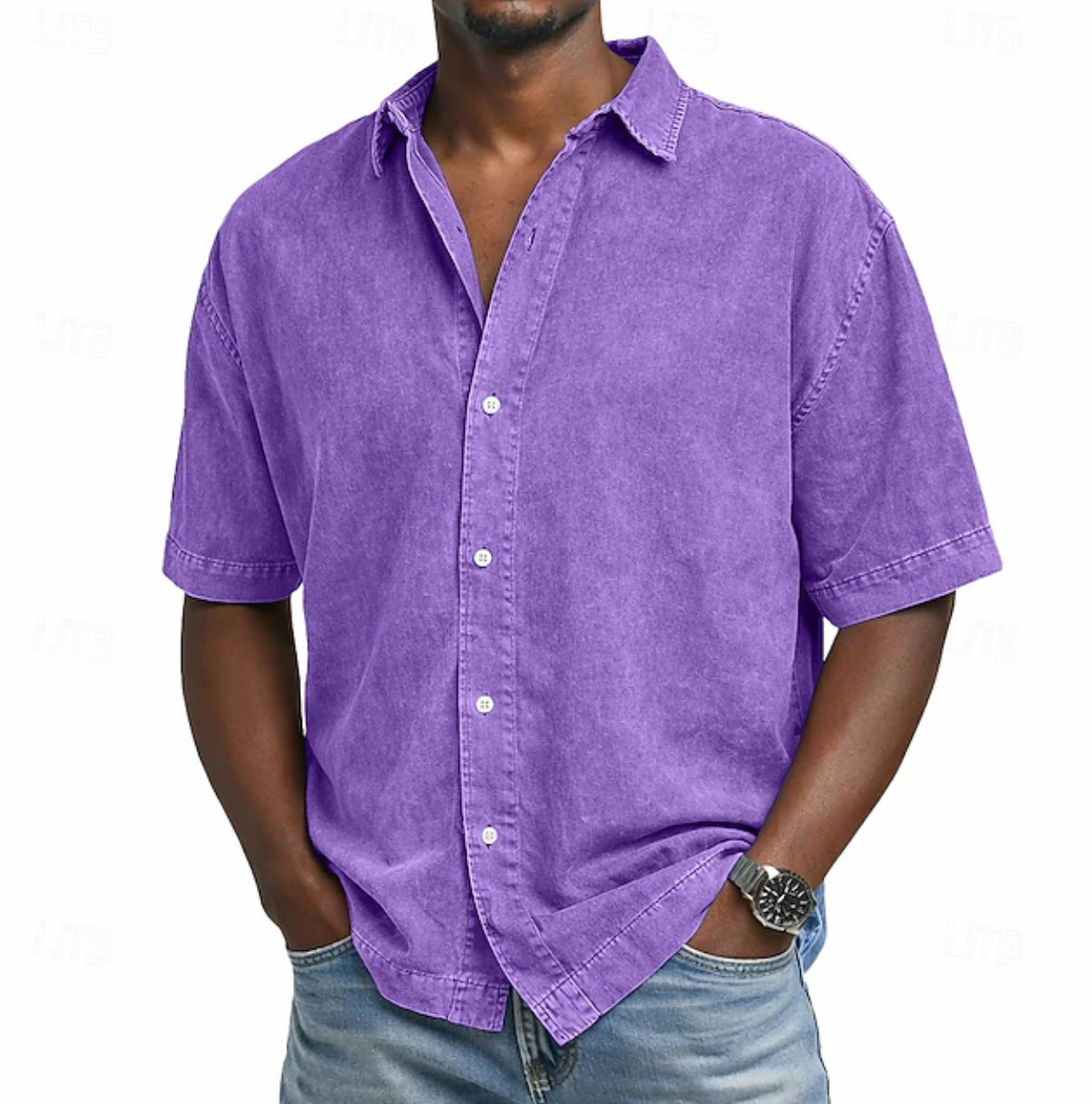 LIAM™ | Men's Acid Wash Shirt