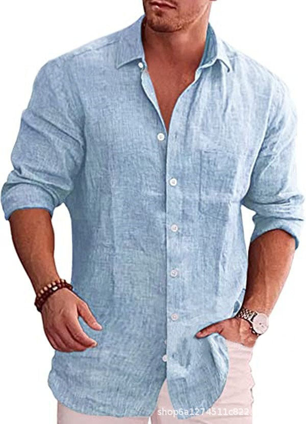 LIAM™ | Men's Cotton-Linen Longsleeve