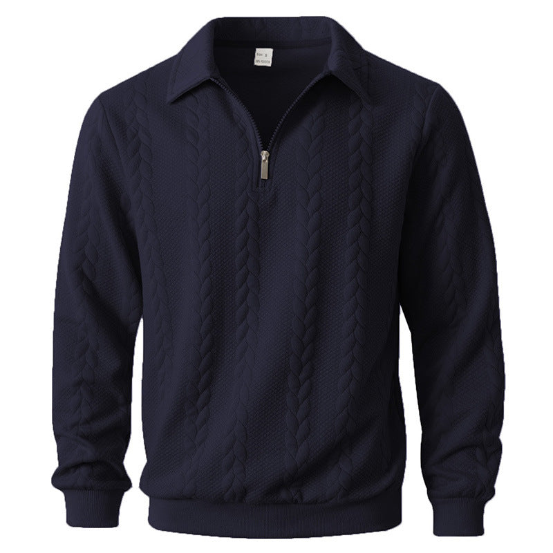 LIAM™ | Men's Cable-Texture Quarter-Zip Pullover