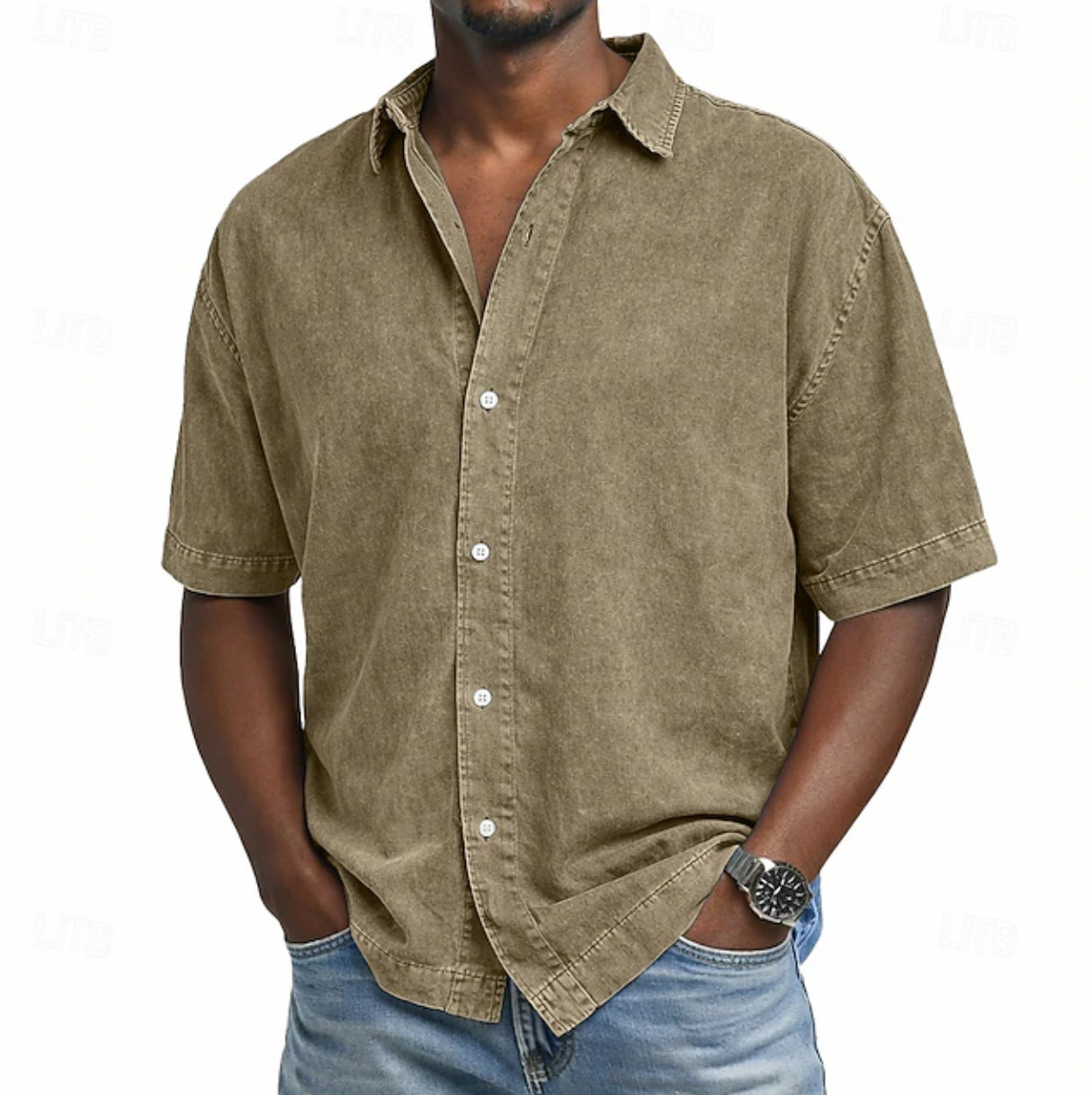 LIAM™ | Men's Acid Wash Shirt