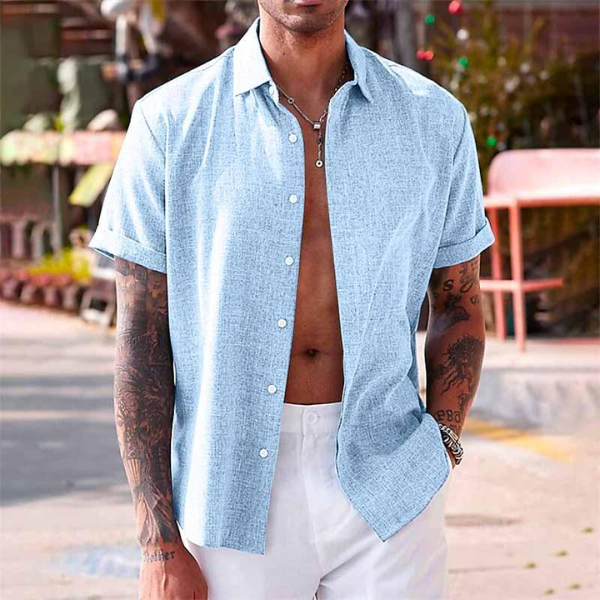 LIAM™ | Linen Short-Sleeve