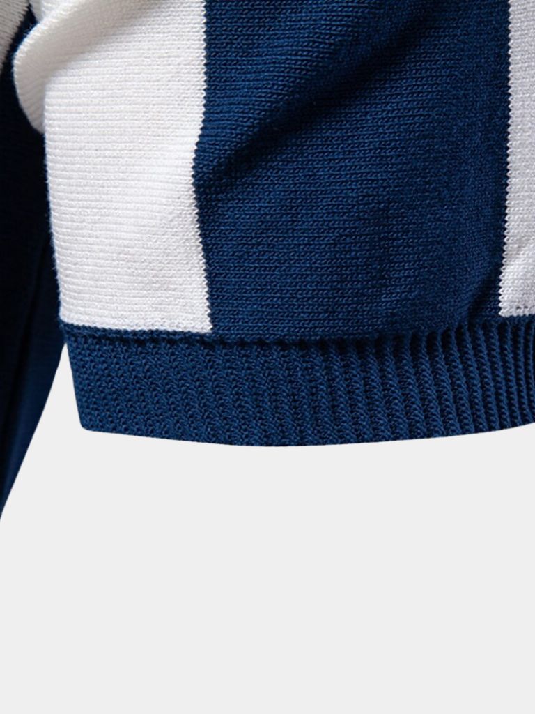LIAM™ | Striped Zip Polo