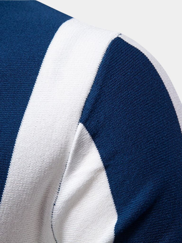 LIAM™ | Striped Zip Polo