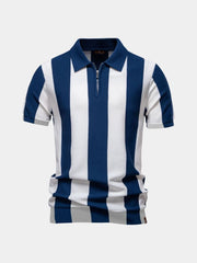 LIAM™ | Striped Zip Polo