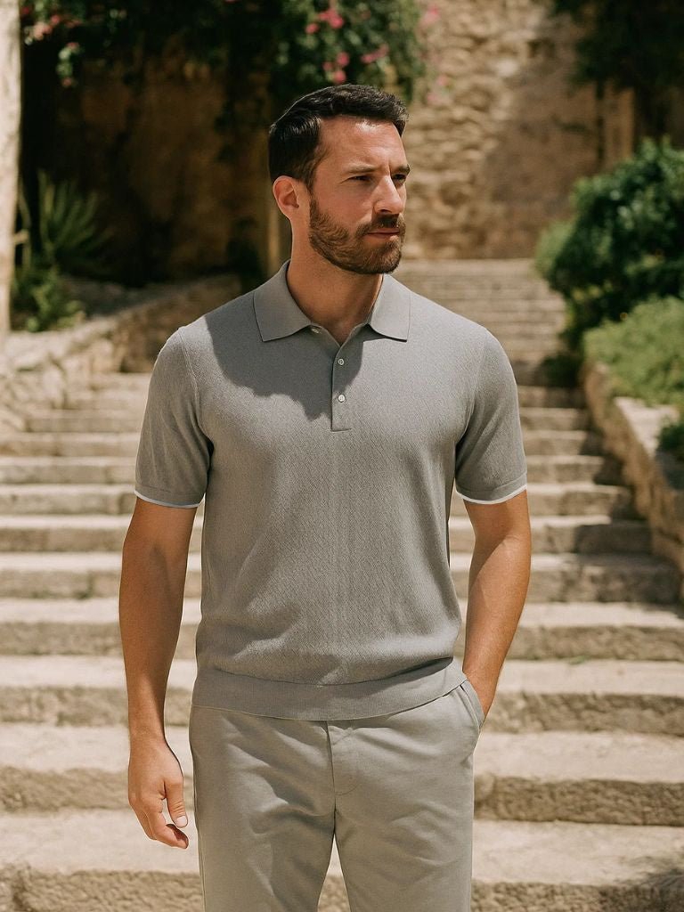LIAM™ | Chevron Knit Polo