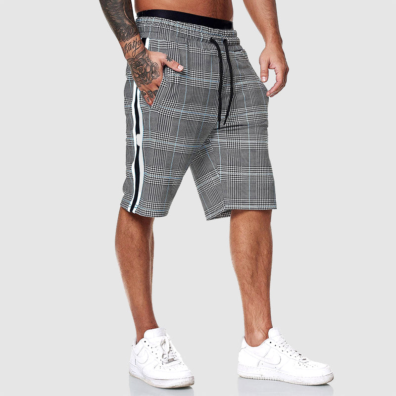 LIAM™ | Men's Plaid Drawstring Shorts